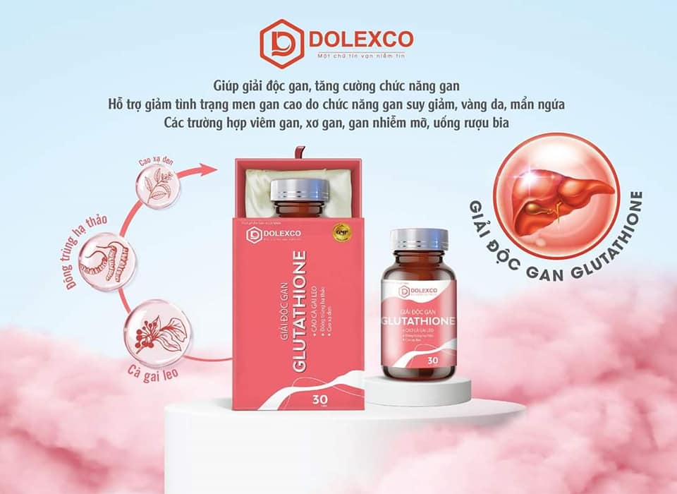 GIẢI ĐỘC GAN GLUTATHIONE 3 Công dụng của Giải độc gan Glutathione – DOLEXCO