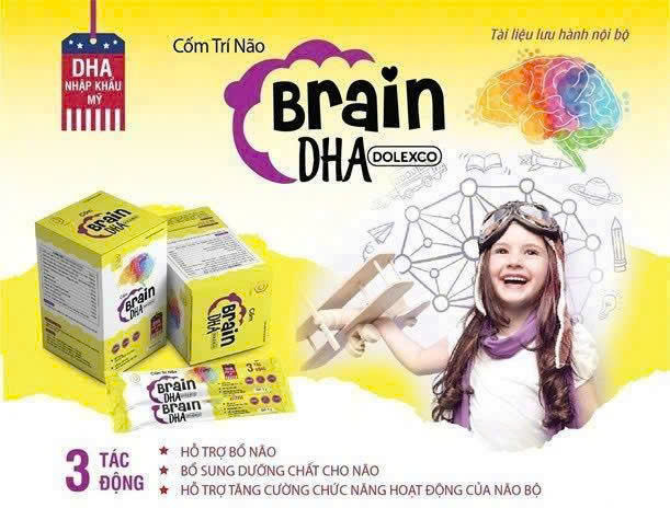 CỐM TRÍ NÃO BRAIN DHA 3 Công dụng nổi bật của Cốm trí não Brain DHA Dolexco
